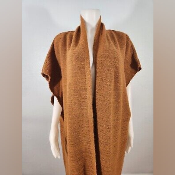 Universal Thread - Open Front Longline Blanket Cardigan - OS (Mustard Yellow) - Picture 10 of 16